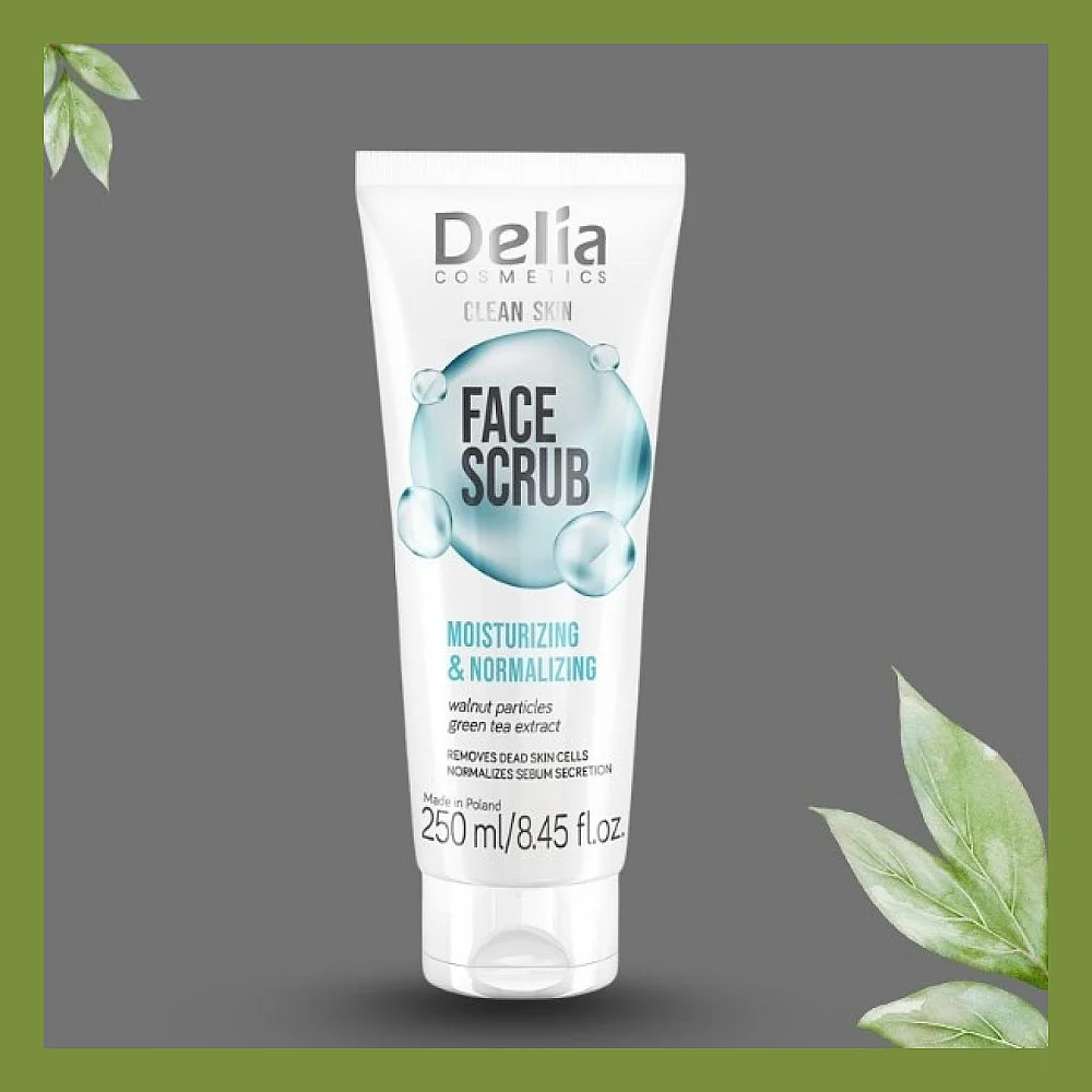 Buy Delia Moisturizing &amp; Normalizing Face Scrub - 250ml online with delivery in Erbil, Sulaymaniyah, Duhok, Baghdad, Basra, Najaf, Karbala, Babil, and all over Iraq