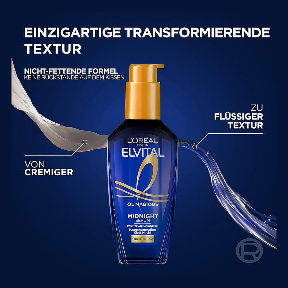 Buy Loreal Elvital Midnight Hair Repair Serum online with delivery in Erbil, Sulaymaniyah, Duhok, Baghdad, Basra, Najaf, Karbala, Babil, and all over Iraq - Details 2