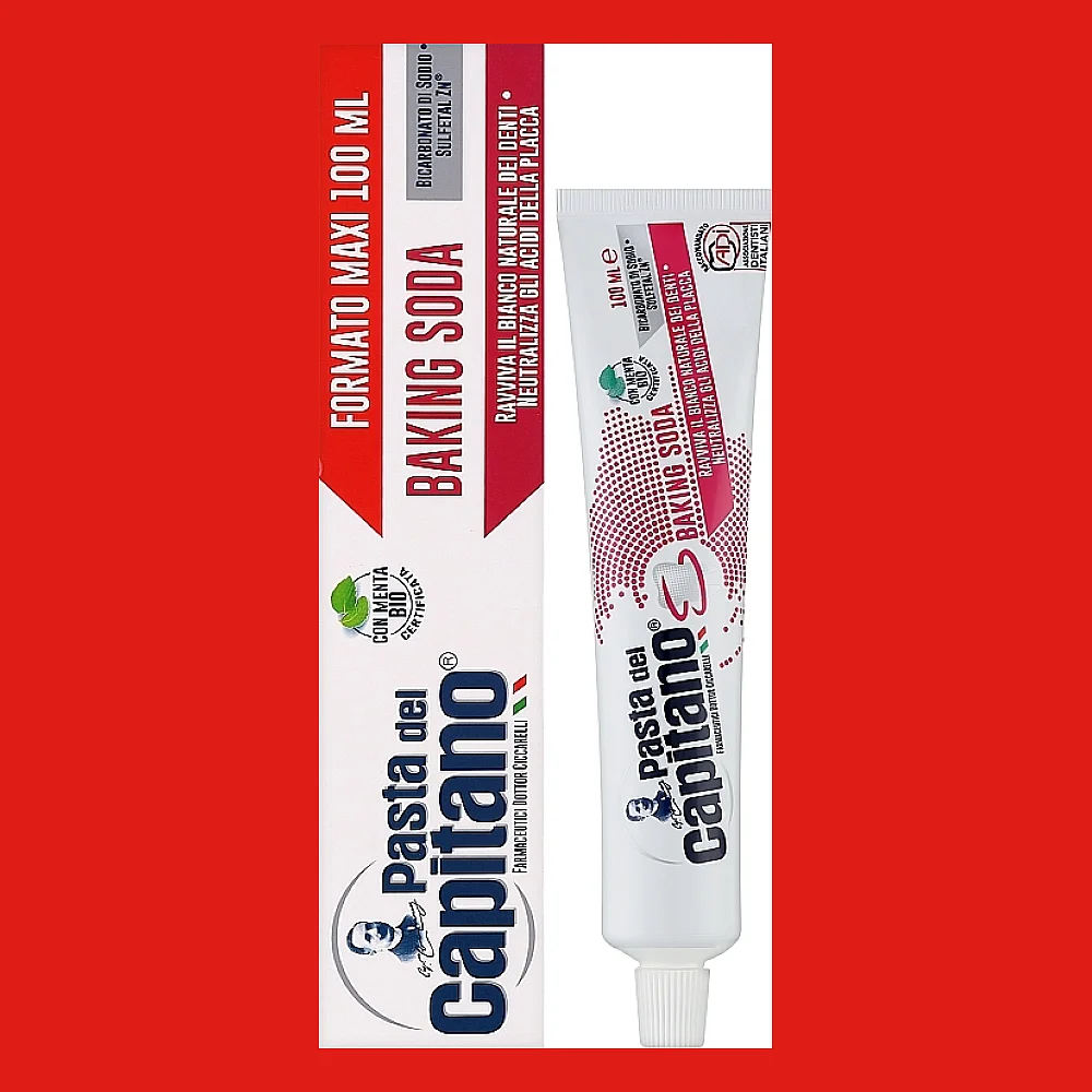 Buy Pasta del Capitano Baking Soda Toothpaste - 100 ml online with delivery in Erbil, Sulaymaniyah, Duhok, Baghdad, Basra, Najaf, Karbala, Babil, and all over Iraq - Details 2