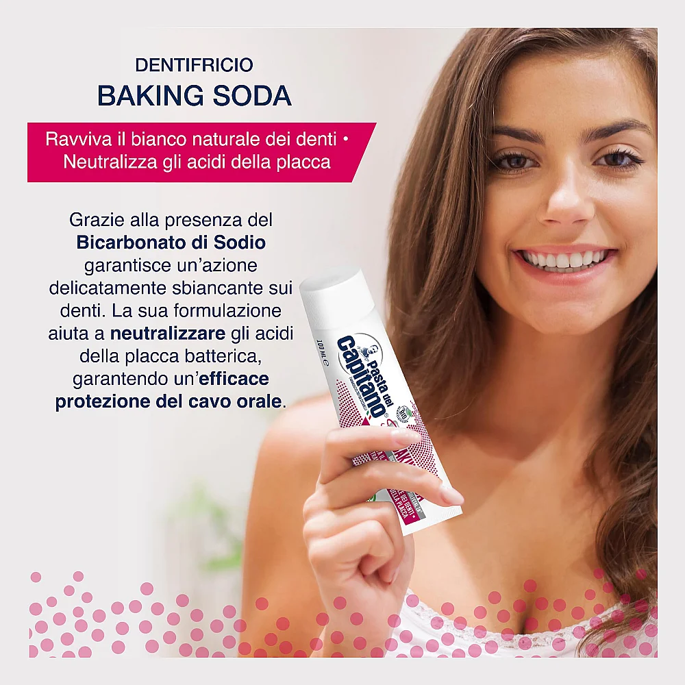 Buy Pasta del Capitano Baking Soda Toothpaste - 100 ml online with delivery in Erbil, Sulaymaniyah, Duhok, Baghdad, Basra, Najaf, Karbala, Babil, and all over Iraq - Details 3